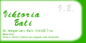 viktoria bali business card